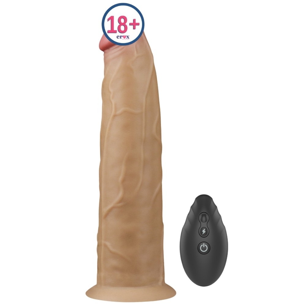 Lovetoy Dual Layered Platinum Silicone 22.8 Cm Titreşimli Realistik Penis