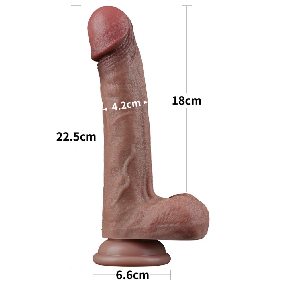 Lovetoy Dual Layered Platinum Silicone 23 Cm Gerçekci Realistik Penis