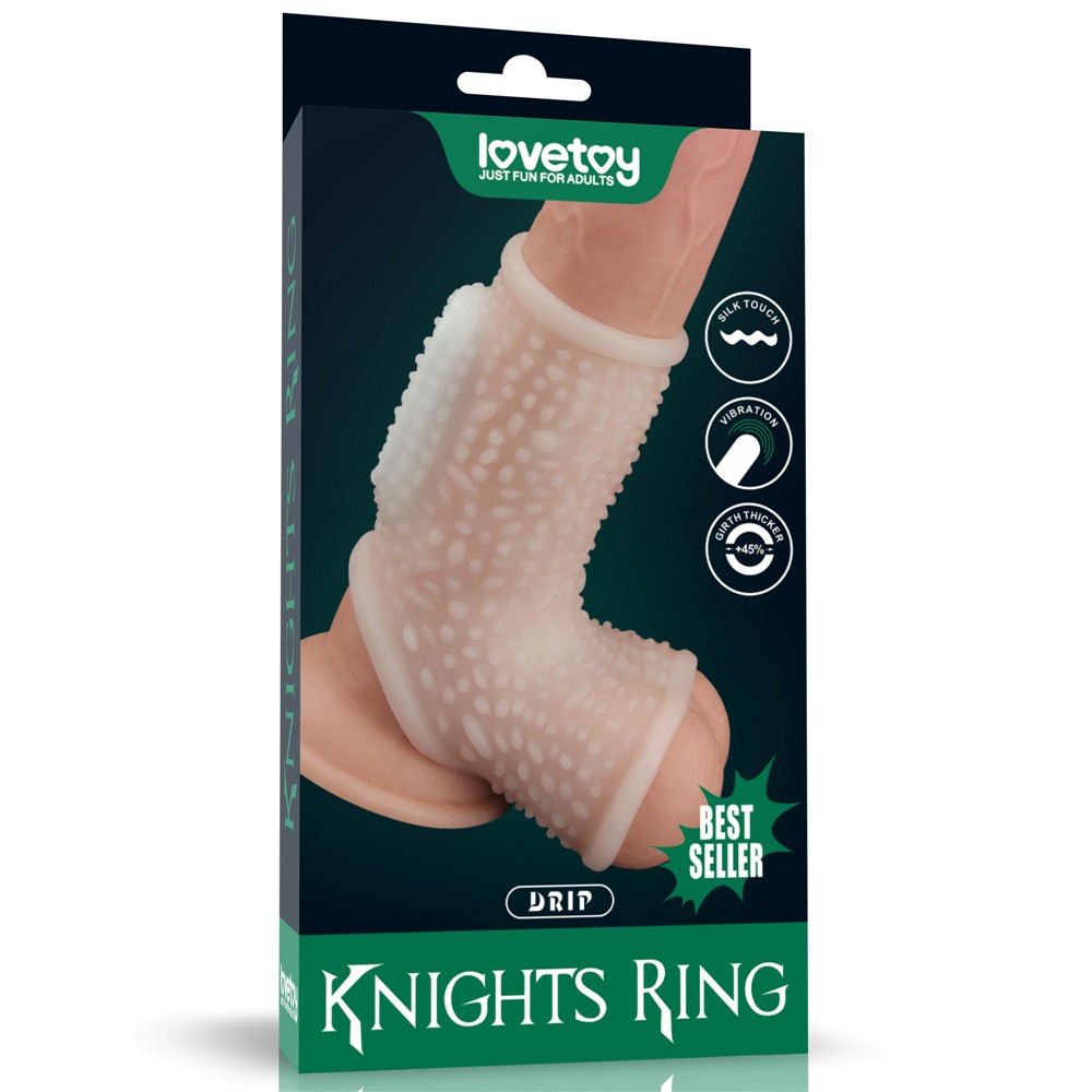 Lovetoy Drip Knights Ring Testis Geçirmeli Titreşimli Yarım Penis Kılıfı