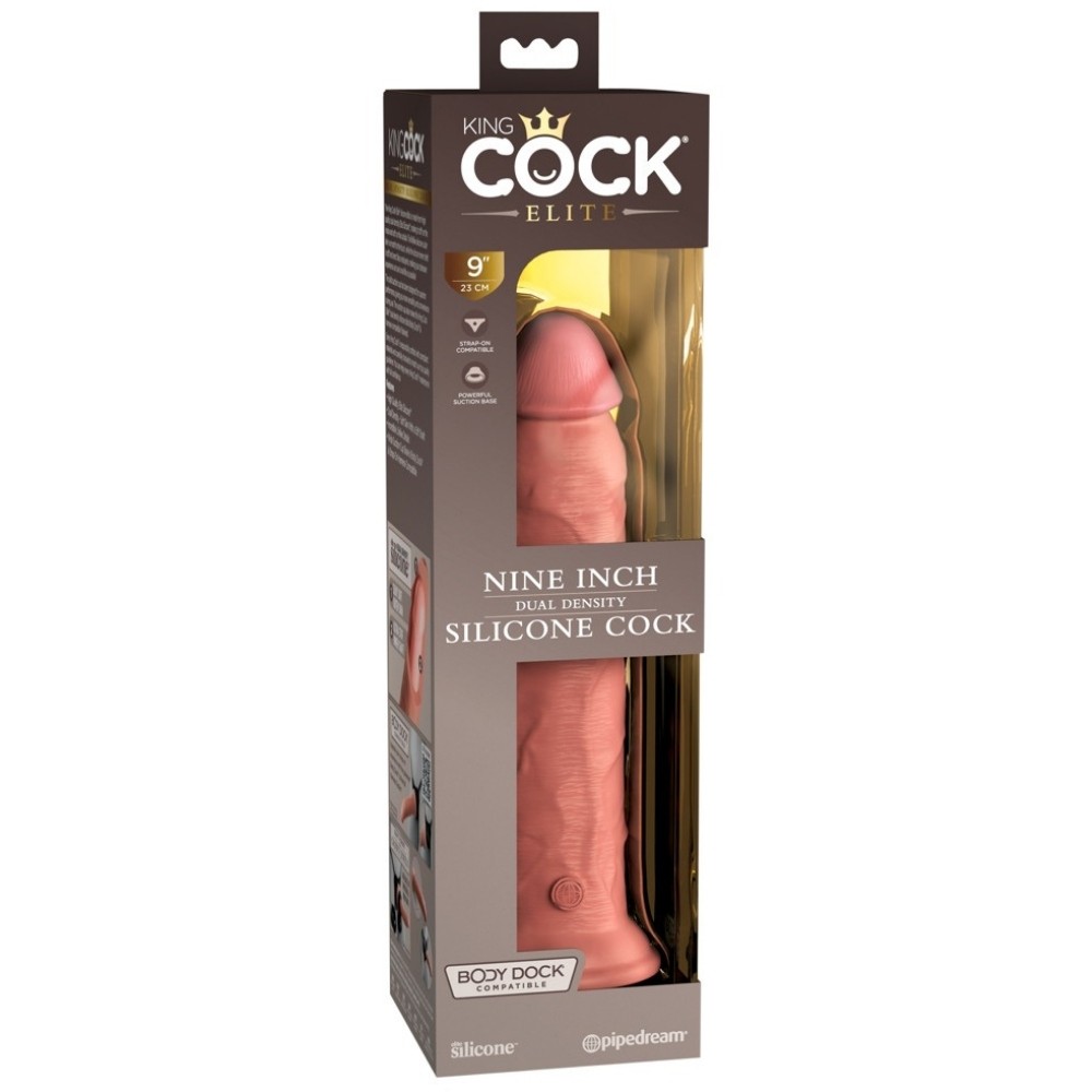 Pipedream King Cock Elite 9 İnch Dual Density Silicone Cock Realistik Penis