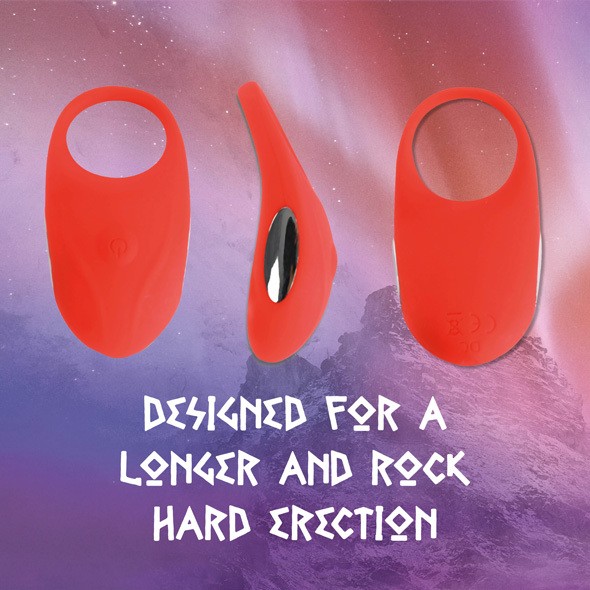 Feelztoys Thor Cock Ring Titreşimli Penis Halkası Red