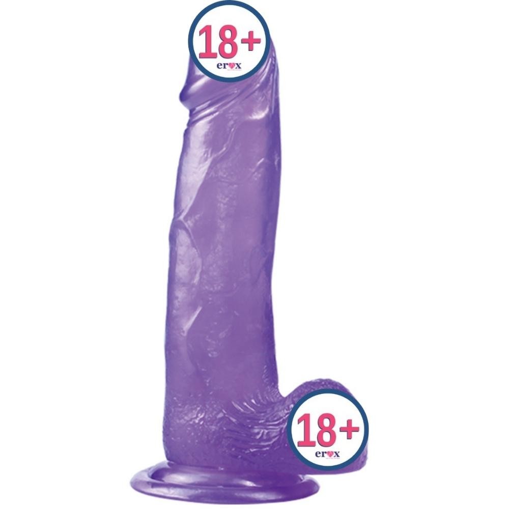 Lovetoy Jelly Studs 20 cm Jel Dokulu Mor Dildo