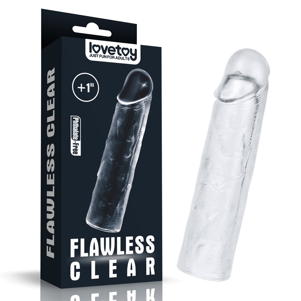 Lovetoy Flawless Clear 2.5 cm Dolgulu Şeffaf Penis Kılıfı
