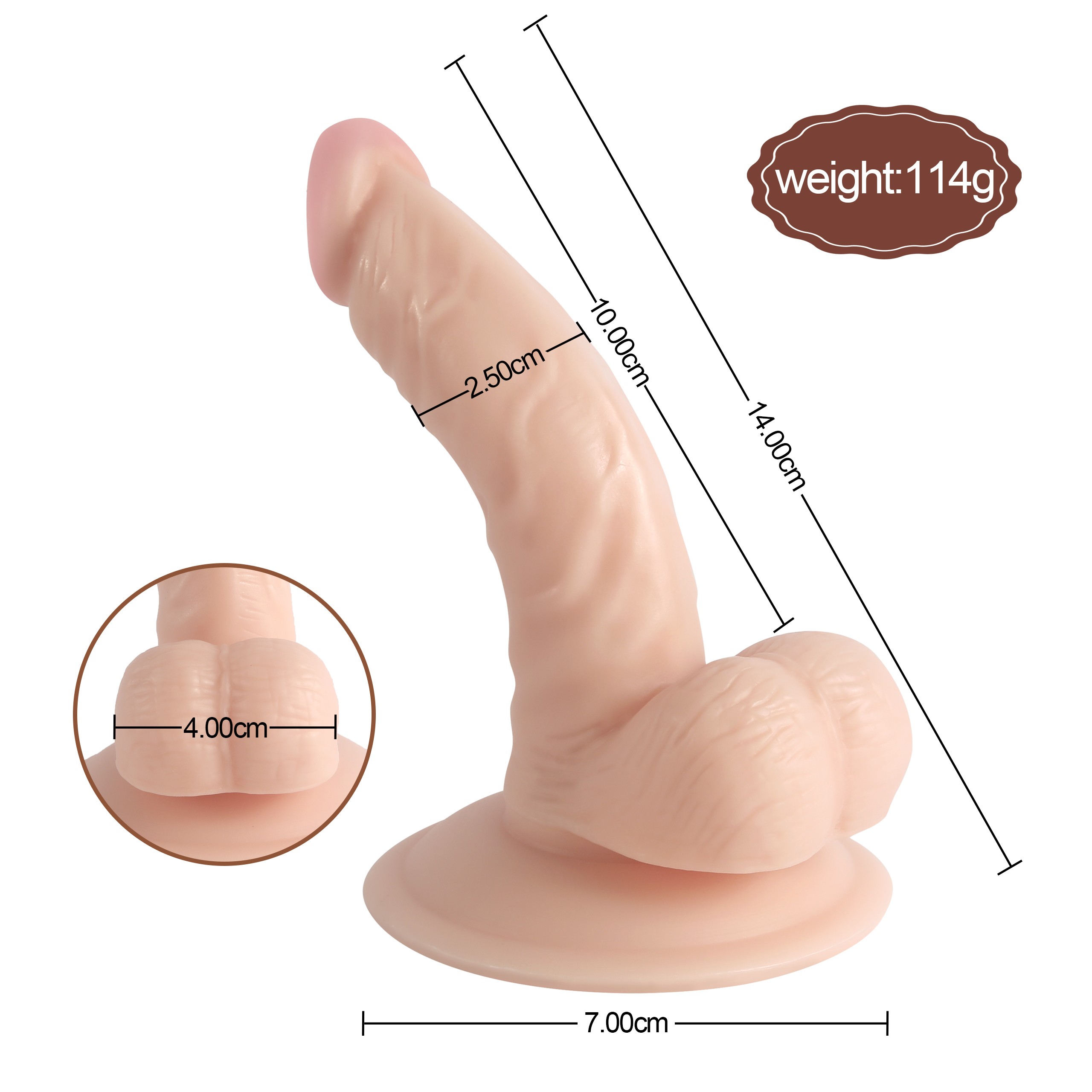 Dildo Series Anal ve Vajinal Yumuşak 13 cm Realistik Penis