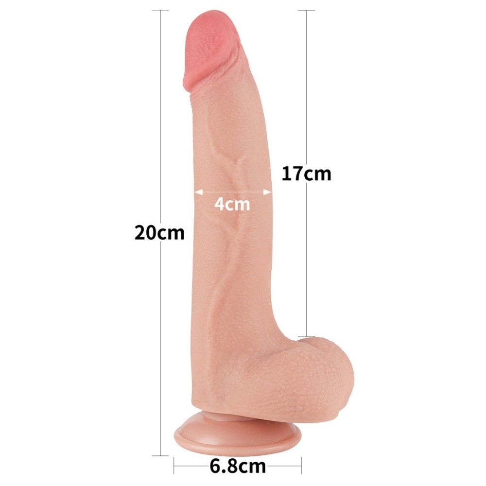 Lovetoy Sliding Skin Dual Layer 20 Cm Realistik Penis