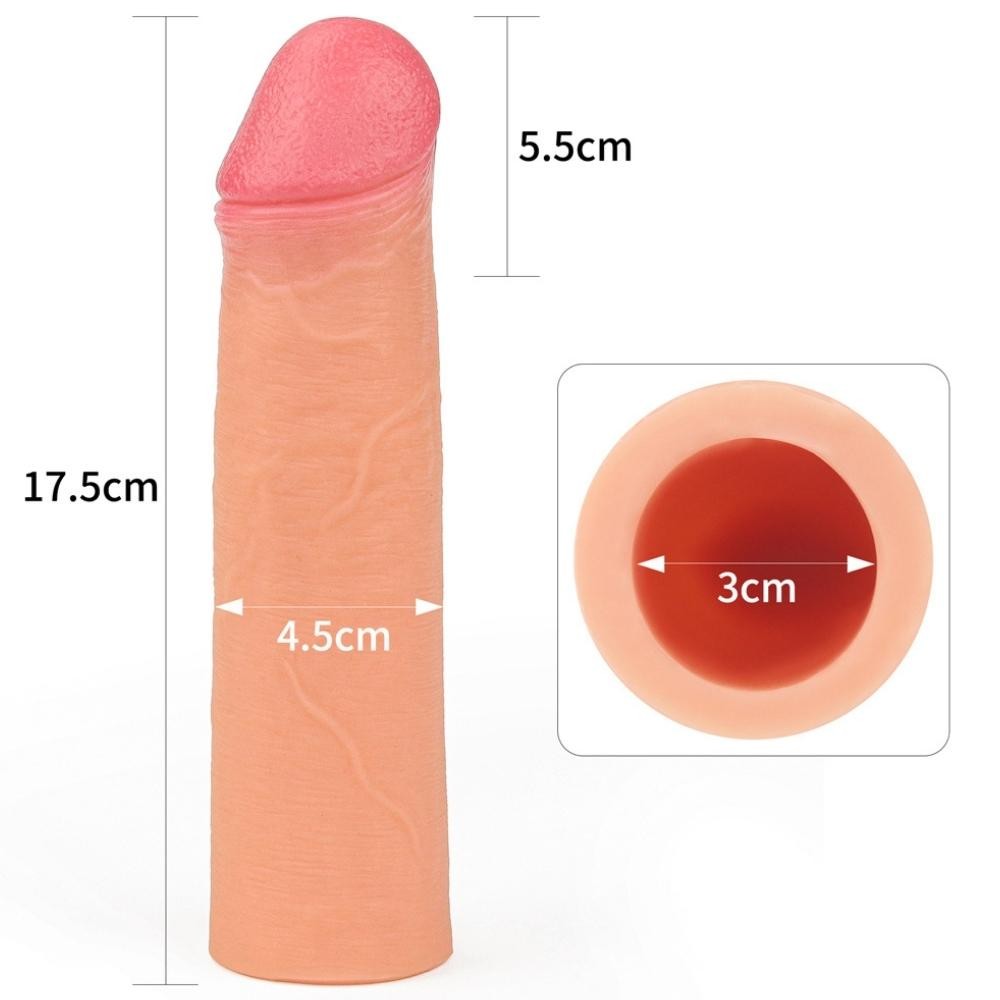 Lovetoy Nature Extender Flesh Flexible 5 cm Uzatmalı Penis Kılıfı