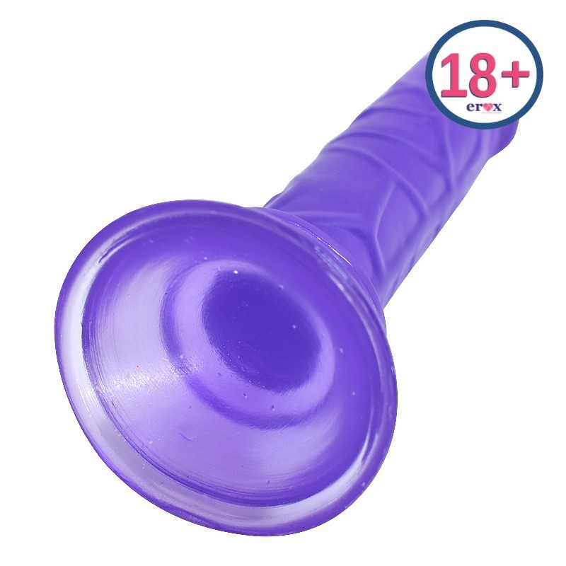 Erox Blues Anal ve Vajinal Realistik Penis 14 Cm Purple