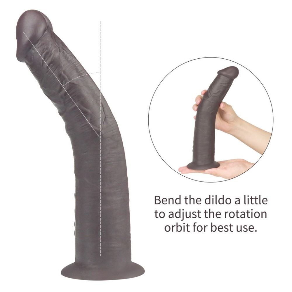 Lovetoy Dual Layered Platinum Silicone Black 25.3 Cm Titreşimli Realistik Penis