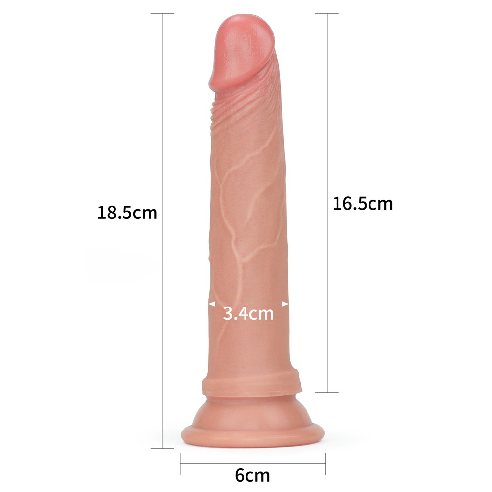 Özel Et Dokulu Testissiz Kemerli Strapon Penis 18 cm