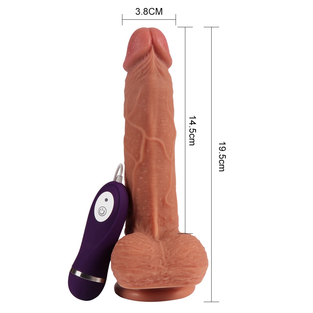 Dildo Series Little Dean 18 cm Çift Katmanlı Titreşimli Realistik Penis