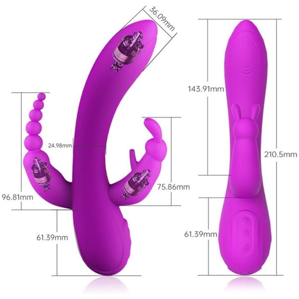 Erox World Meilisa 3 İn 1 Clitoral Massager Rabbit Vibratör