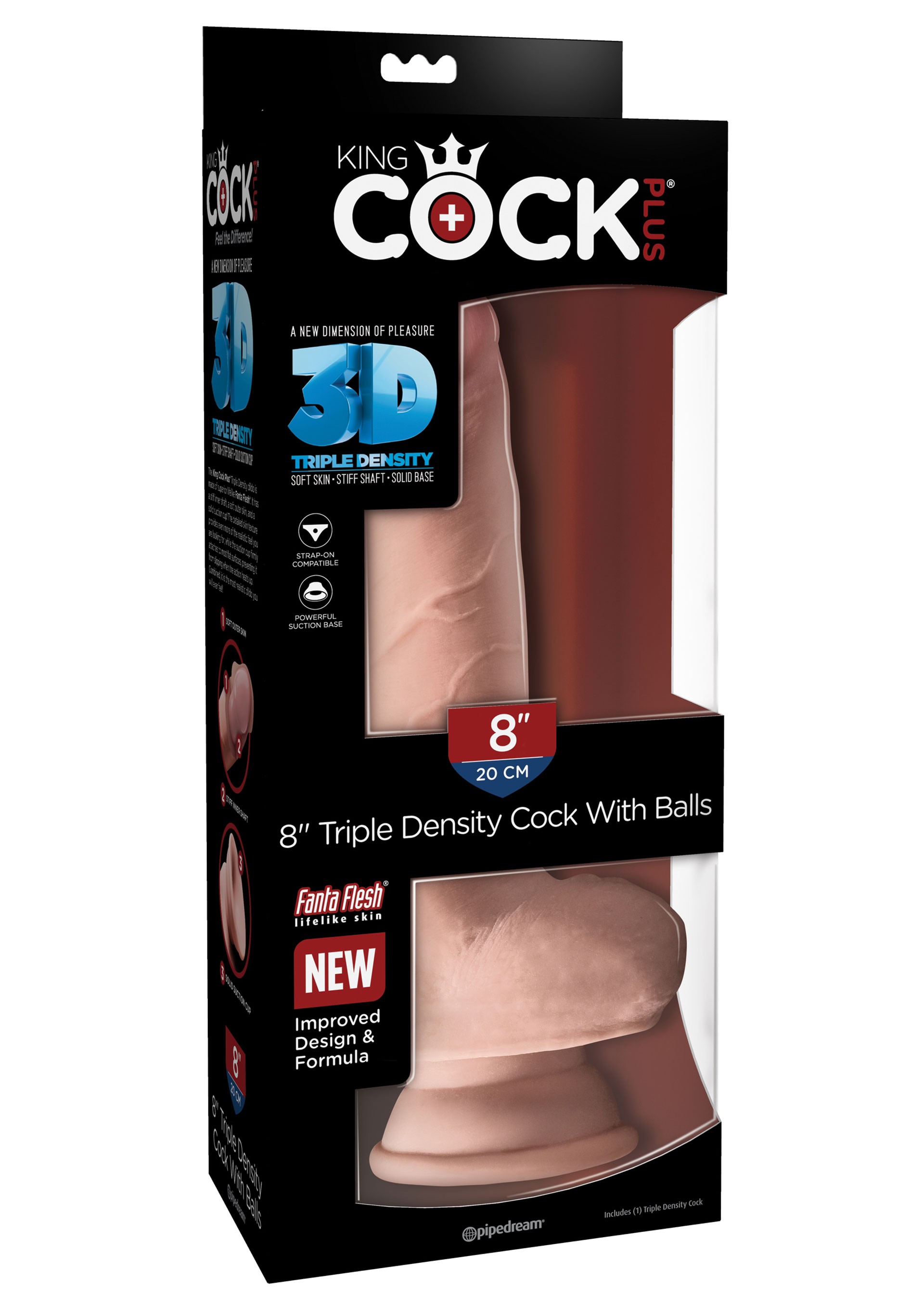 King Cock Triple Density 20 Cm 3D Gerçekçi Realistik Penis