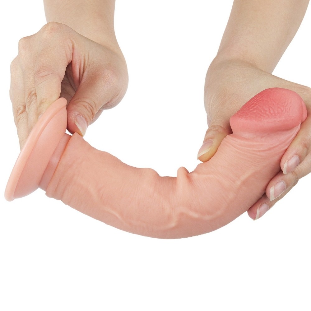 Lovetoy Sliding Skin Dual Layer 20 Cm Testissiz Realistik Penis