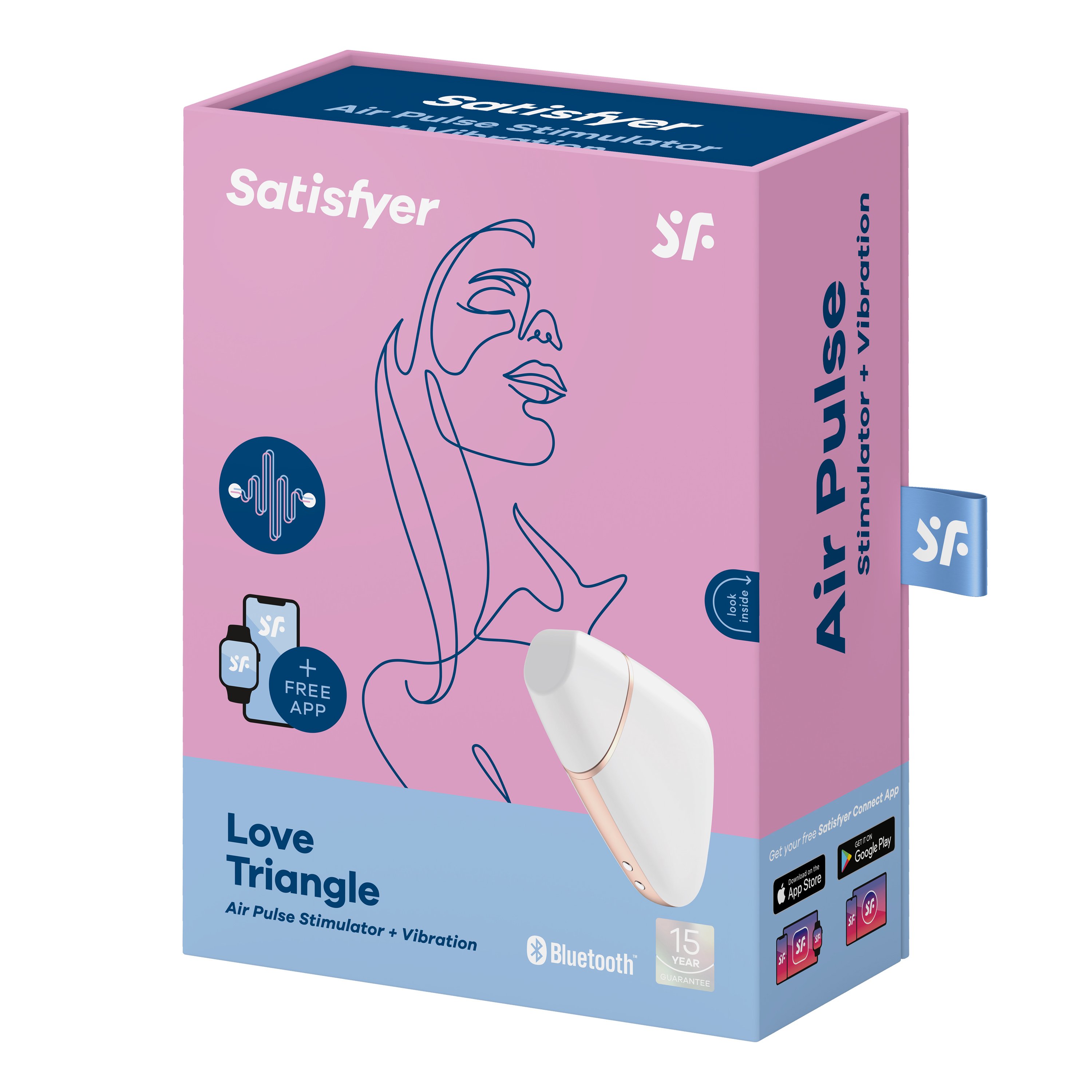 Satisfyer Love Triangle White Telefon Kontrollü Emiş Güçlü Vibratör