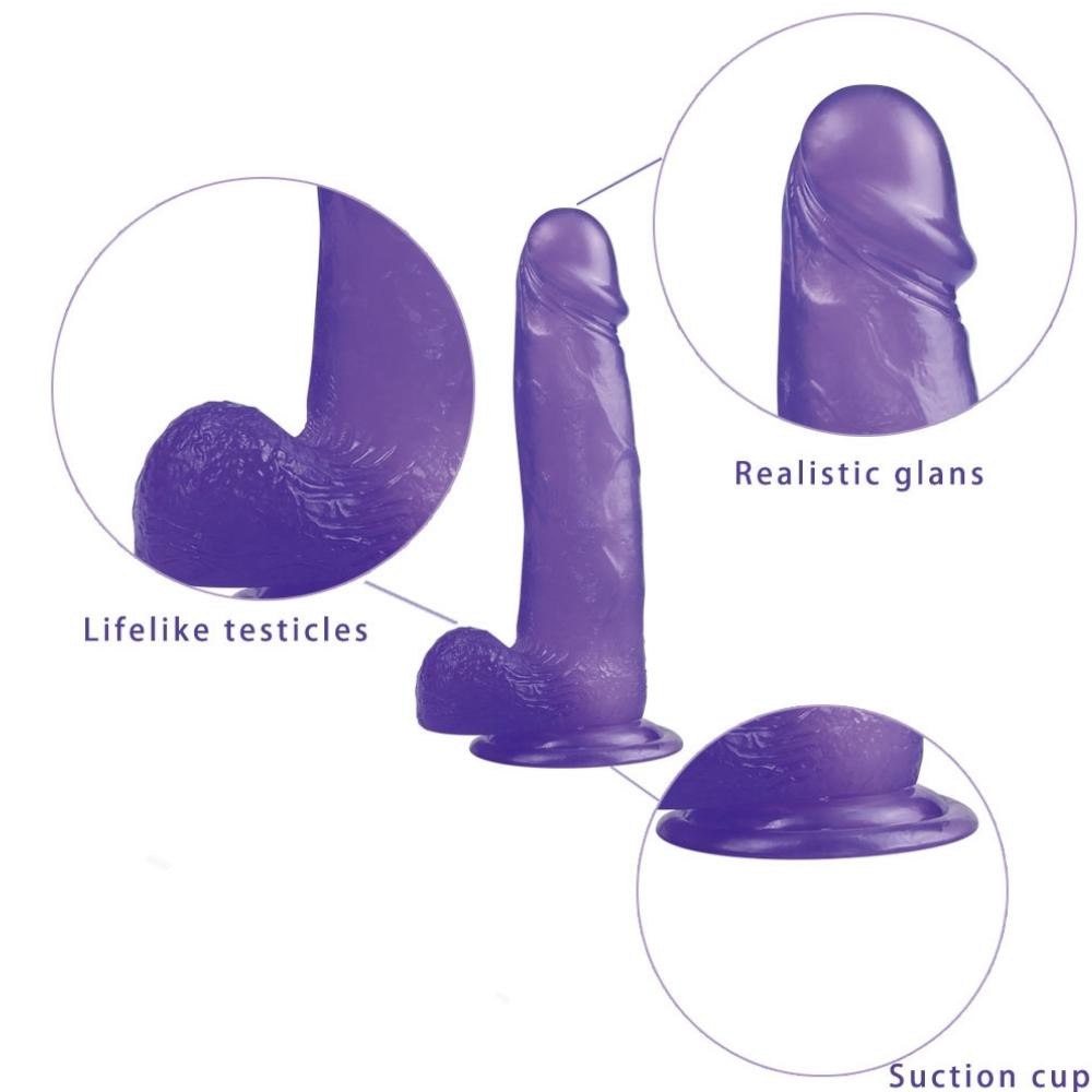 Lovetoy Jelly Studs 20 cm Jel Dokulu Mor Dildo