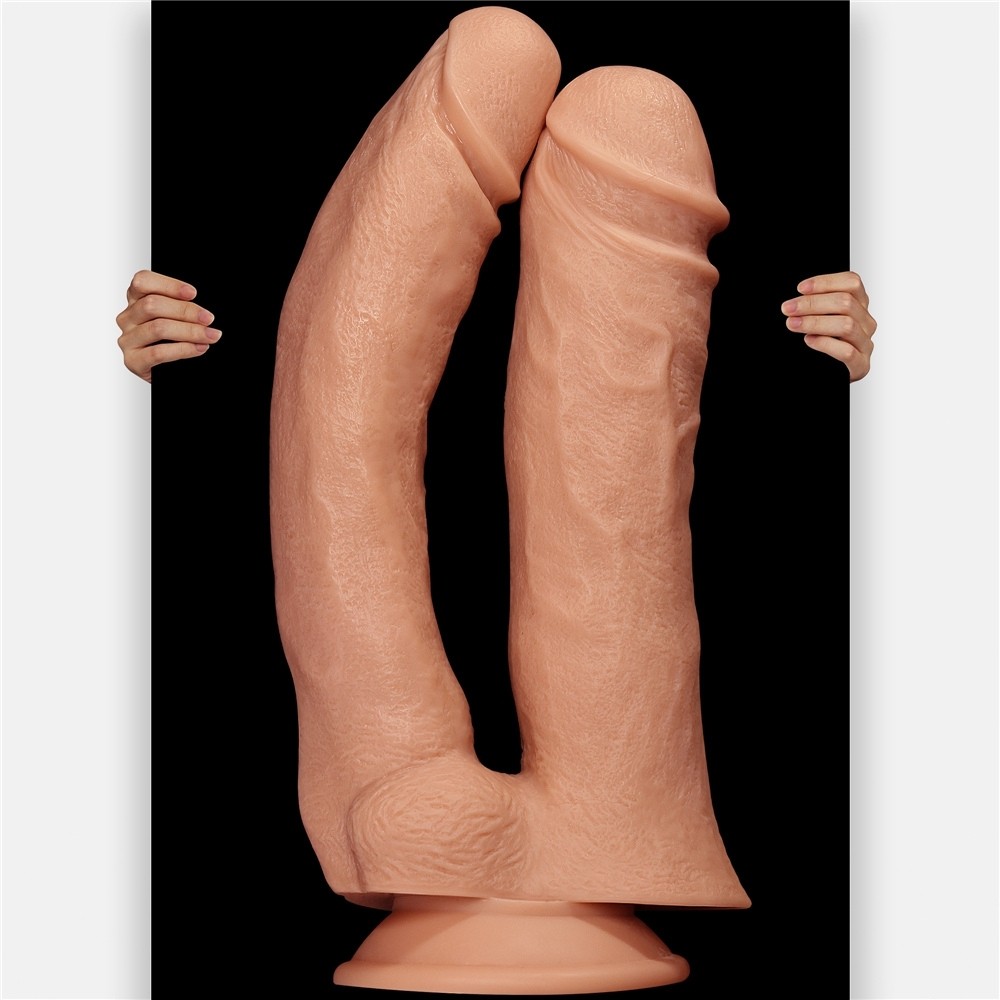 Lovetoy 12 Realistic Mega Double Dildo 33 Cm Çift Taraflı Realistik Penis