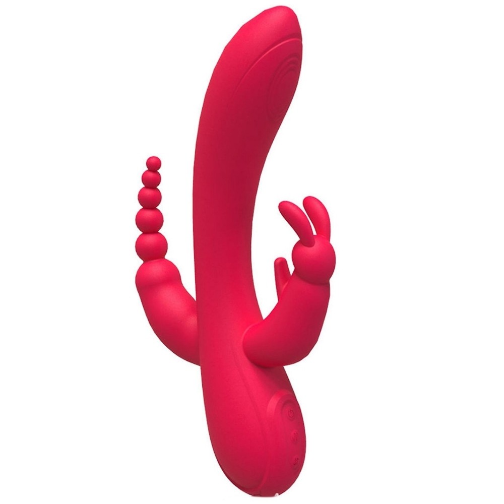 Erox Meilisa 3 İn 1 Clitoral Uyarıcı Rabbit Vibratör - Red