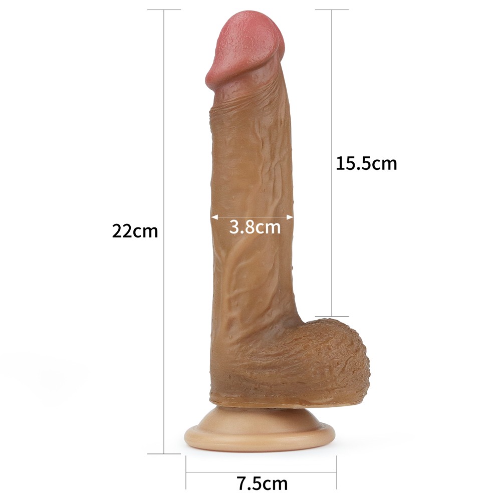 Lovetoy Çift Katmanlı 21 cm Kemerli Strapon Realistik Penis