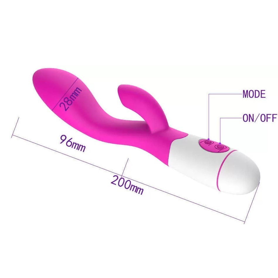 Erox 30 Modlu Şarjlı Rabbit Pink Vibratör