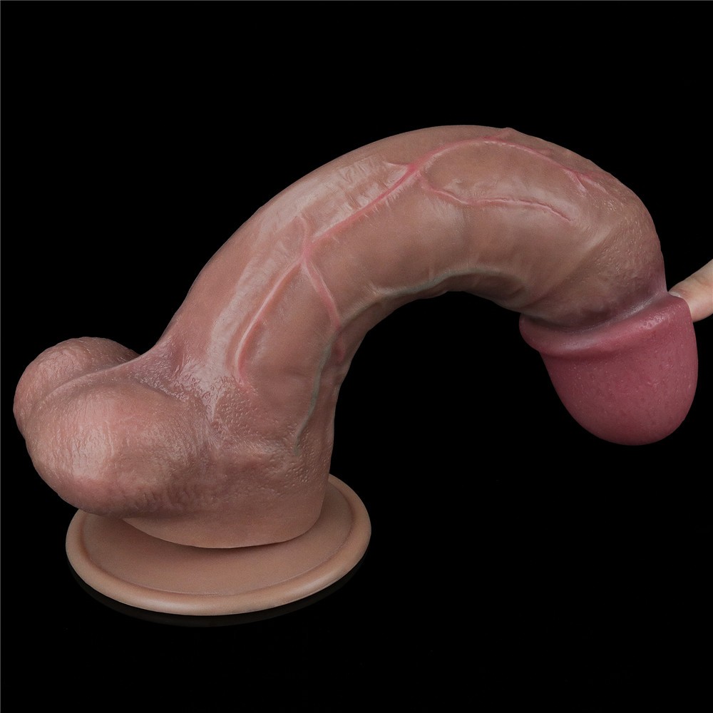 Lovetoy Dual Layered Platinum Silicone 26.5 Cm Gerçekci Kalın Realistik Penis