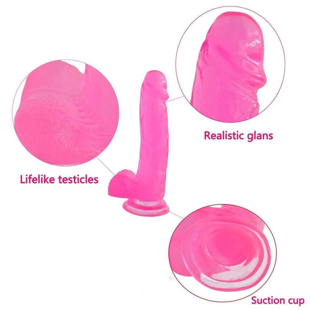 Lovetoy Jelly Studs 20 cm Jel Dokulu Pembe Dildo