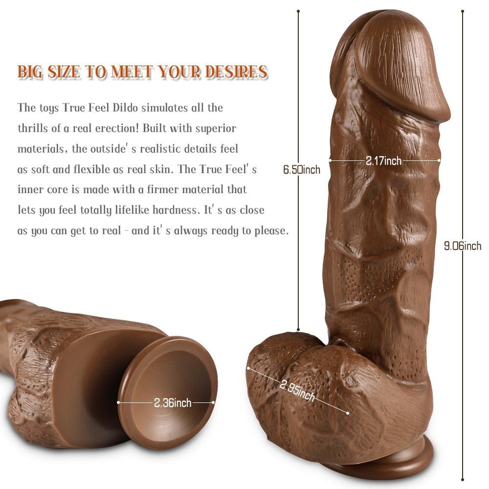 Dildo Series X-Man Brown Kalın Realistik Penis 22 Cm