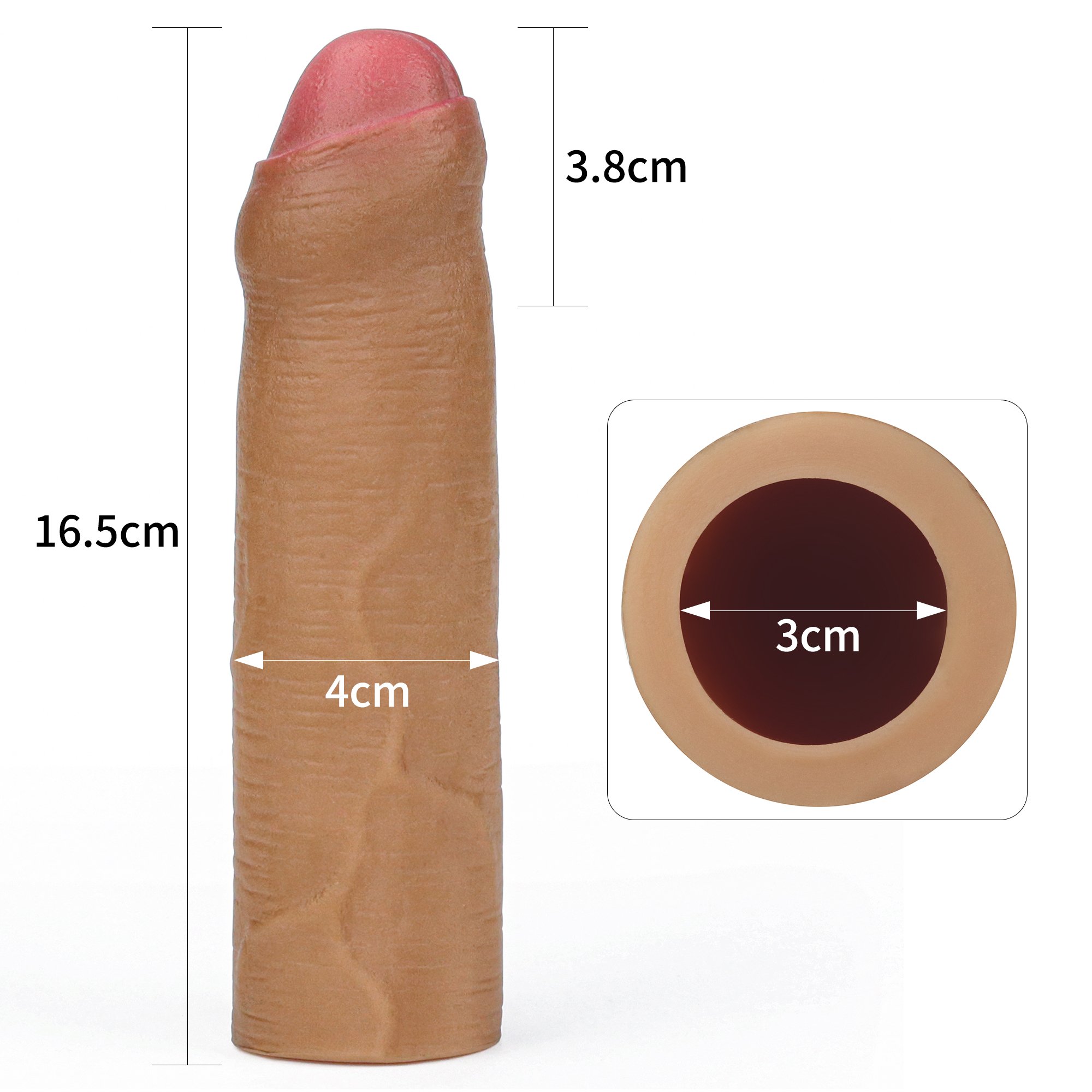 Lovetoy Nature Extender Et Dokulu Brown Gerçekçi Sünnetsiz Penis Kılıfı