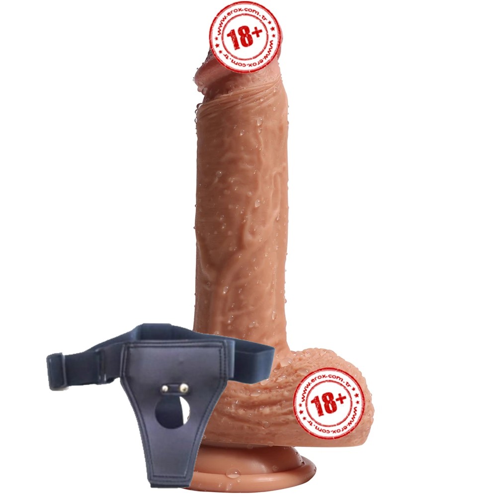Shequ Dean Belden Bağlamalı 21 Cm Strapon Realistik Penis