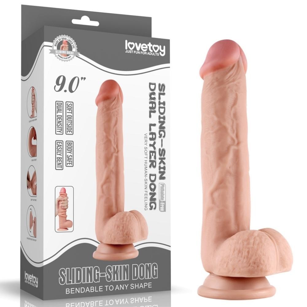 Lovetoy Sliding Skin Hareketli Deri Özellikli Realistik Penis 24 Cm