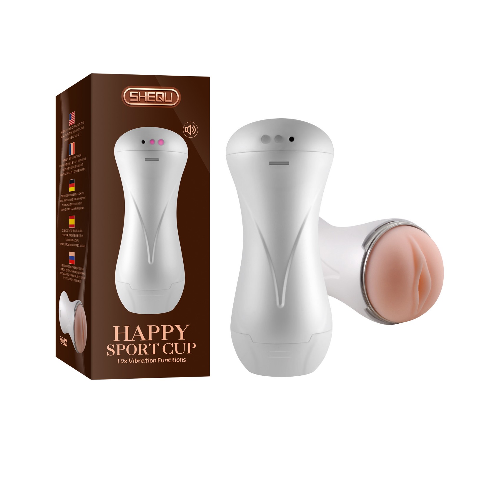 Shequ Vibrating Pussy Happy Sport Cup Titreşimli Vajina SQ-MA70005
