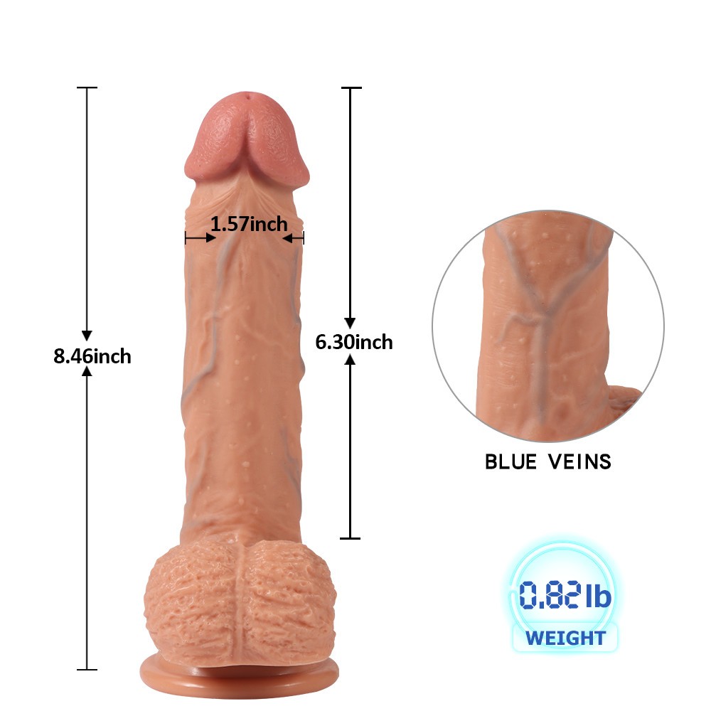 Dildo Series Ekstra Yumuşak Çift Katmanlı Realistik Penis 21 Cm