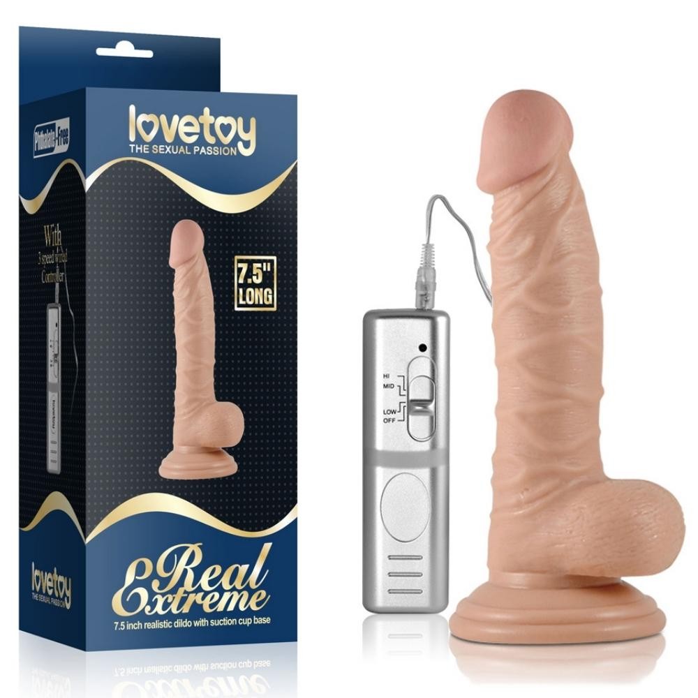 Lovetoy Real Extreme 19 cm Titreşimli Realistik Penis