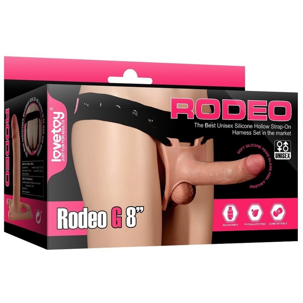 Lovetoy Rodeo 20 cm Ten Dokusunda Yumuşak İçi Boş Kemerli Penis