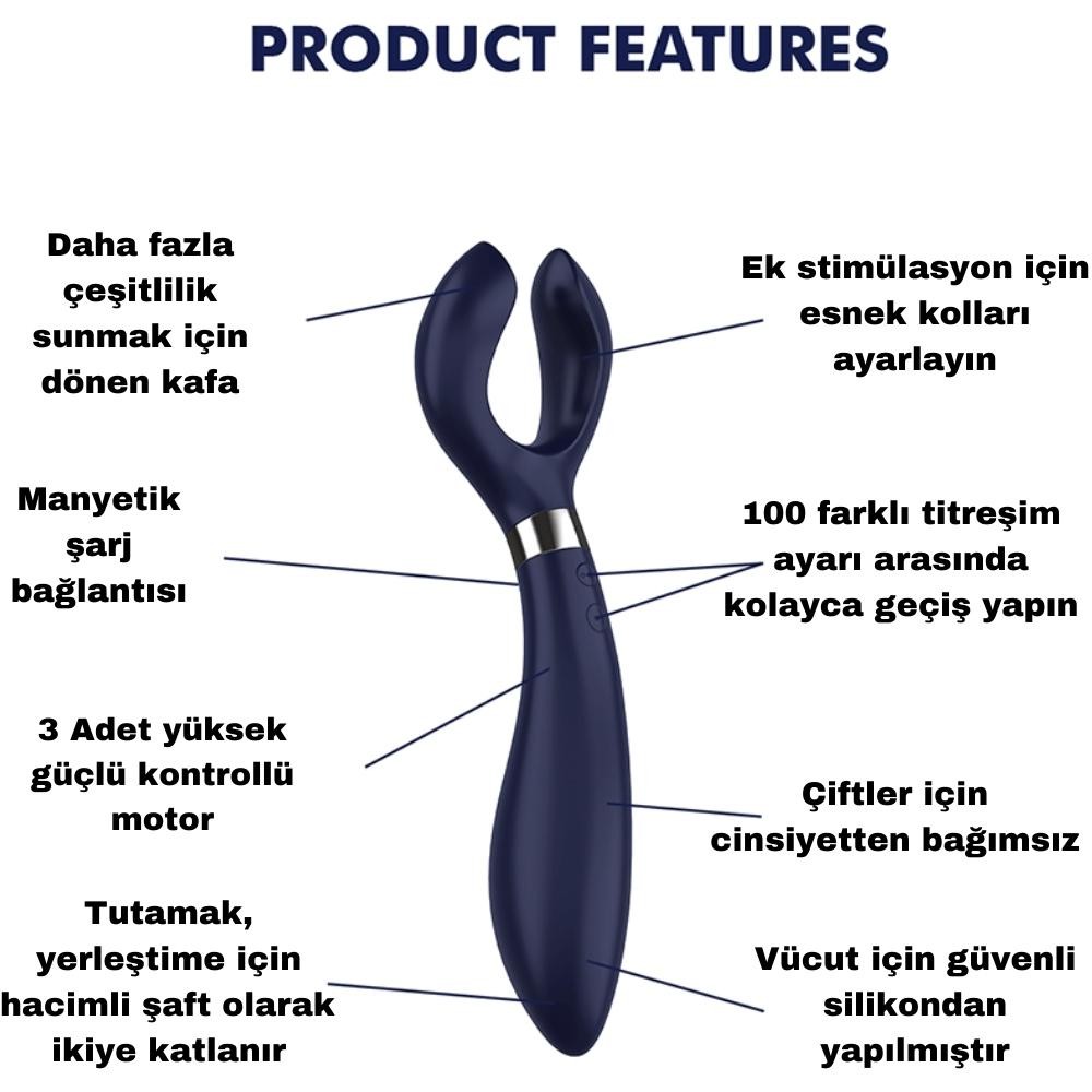 Satisfyer Endless Fun Blue Çiftlere Özel Vibratör ve Penis Halkası