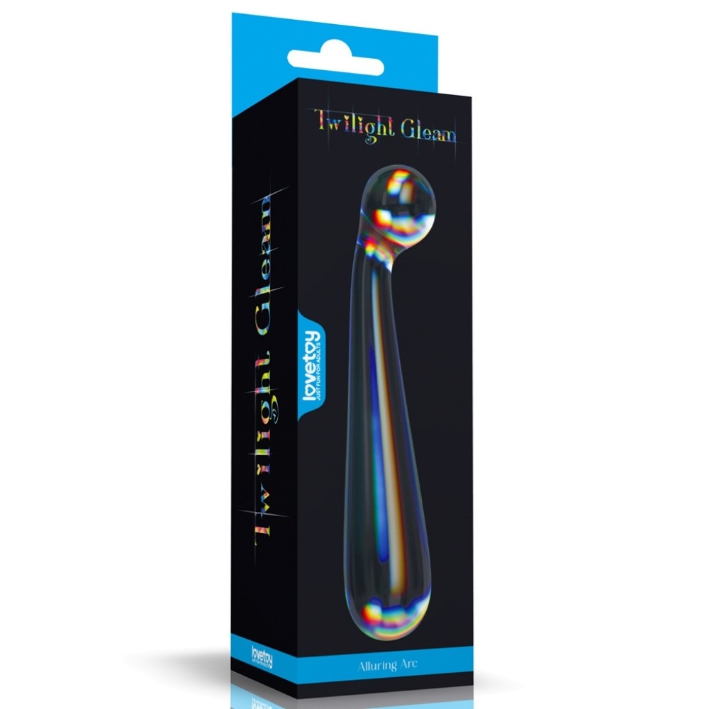 Lovetoy Twilight Gleam Glass Dildo Alluring Arc Cam Dildo