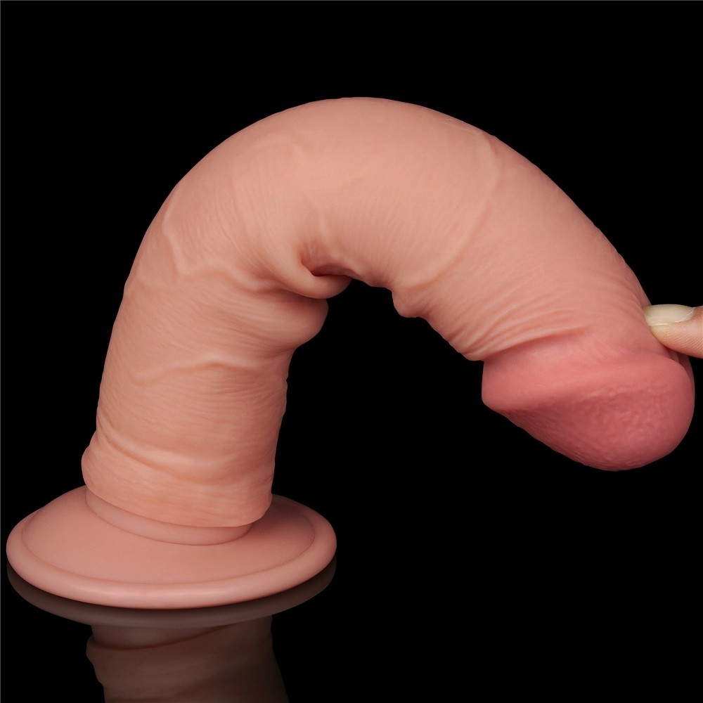 Lovetoy Sliding Skin Dual Layer 20 Cm Testissiz Realistik Penis