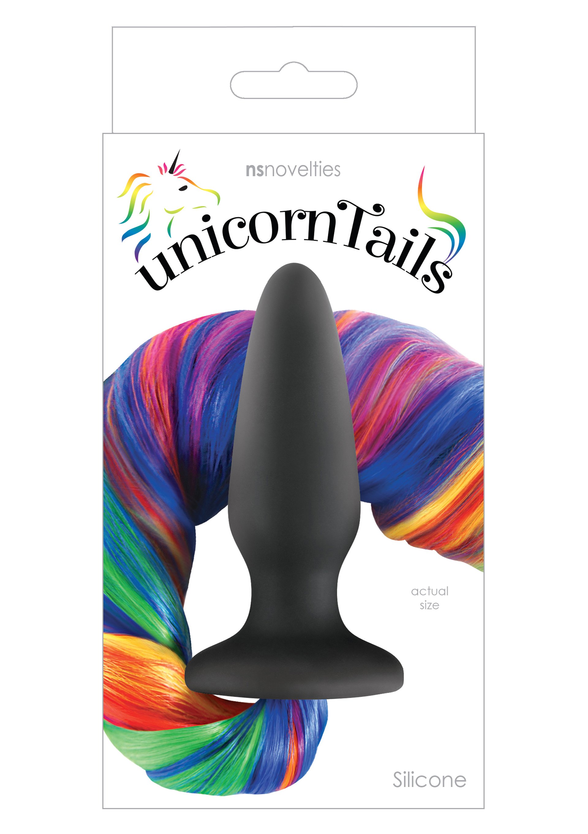NS Novelties Unicorn Tails Kuyruklu Silikon Anal Plug Black