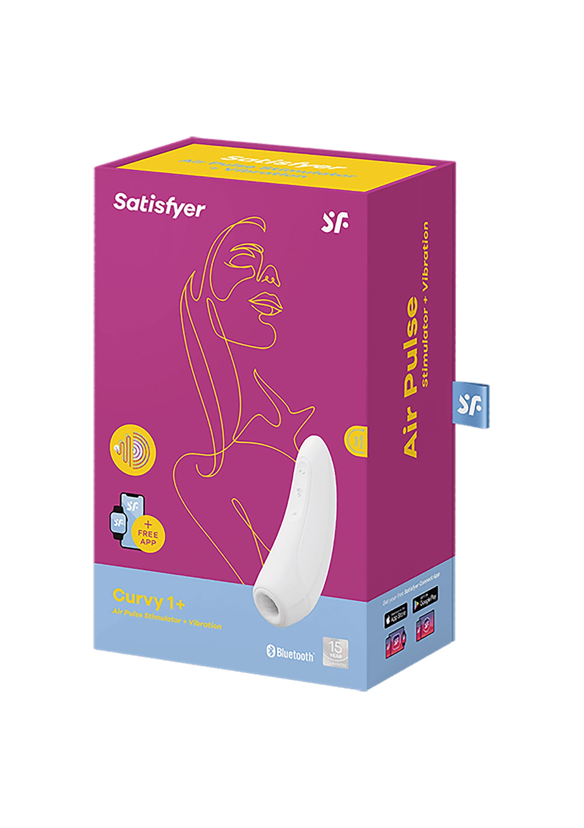 Satisfyer Curvy 1+ White Telefon Kontrollü Emiş Vibratör