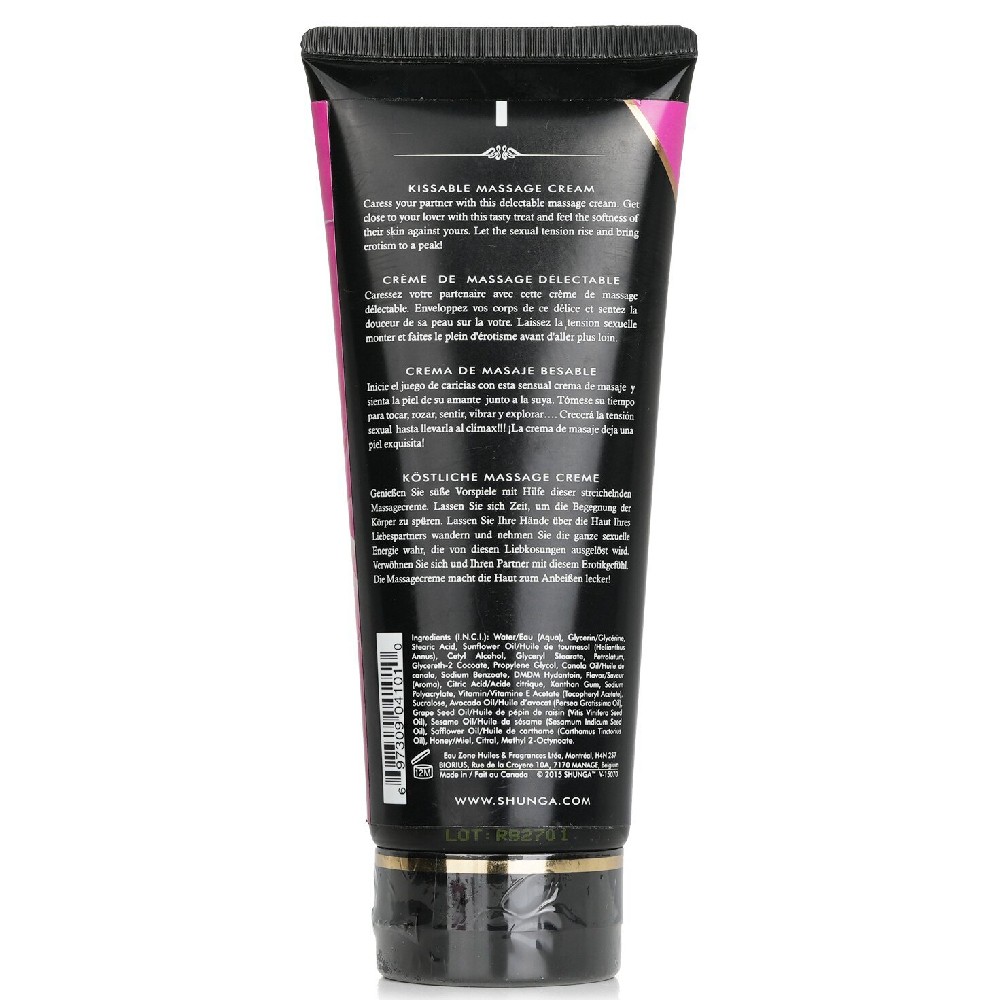 Shunga Kissable Massage Cream Ahududulu Öpülebilir Masaj Jeli 200 Ml.