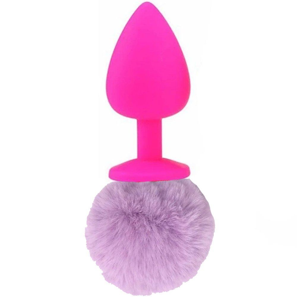 Erox Luxury Pink Silicone Lila Tail Kuyruklu Anal Plug