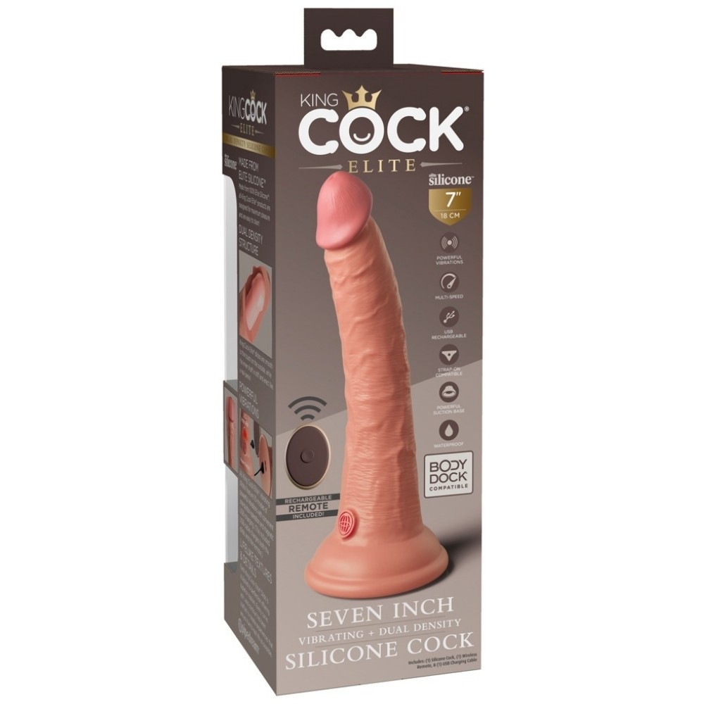 Pipedream King Cock Elite 7 İnch Vibrating Dual Density Titreşimli Penis