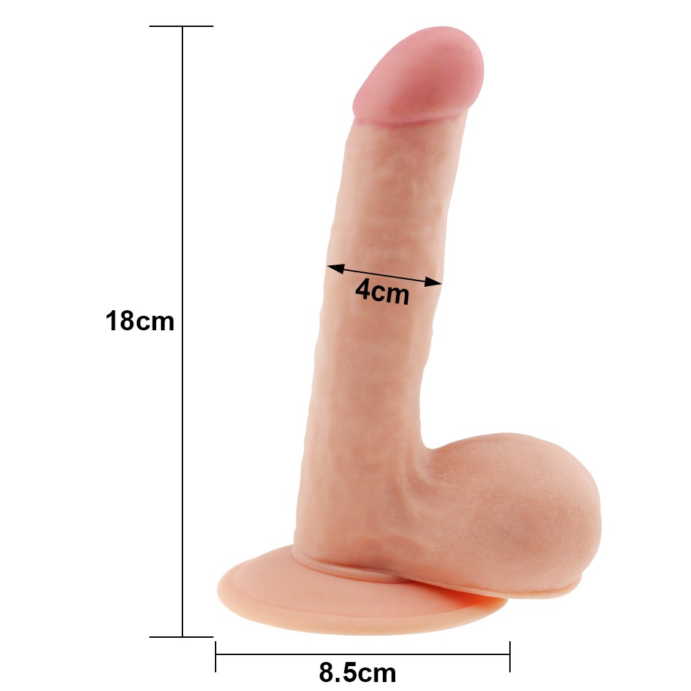 Yumuşak Dokulu Vibratör Hediyeli Kemerli Strapon Realistik Penis 18 cm