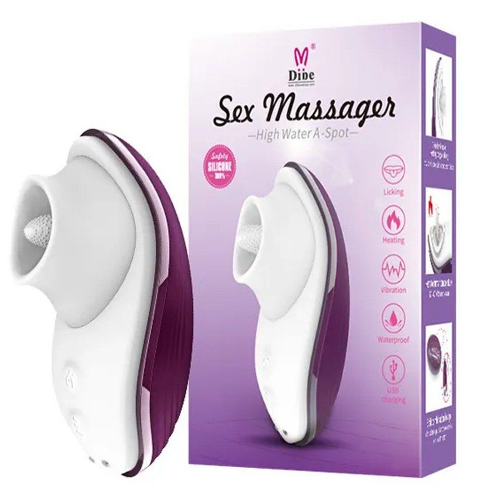 Dibe Sex Massager Isıtmalı ve Darbeli Dil Vibratör