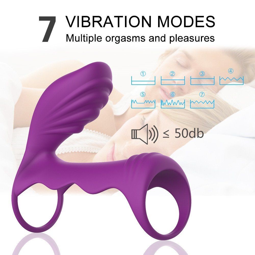 Erox Cockring Clitoral Stimulation Penis Kafesi Mor