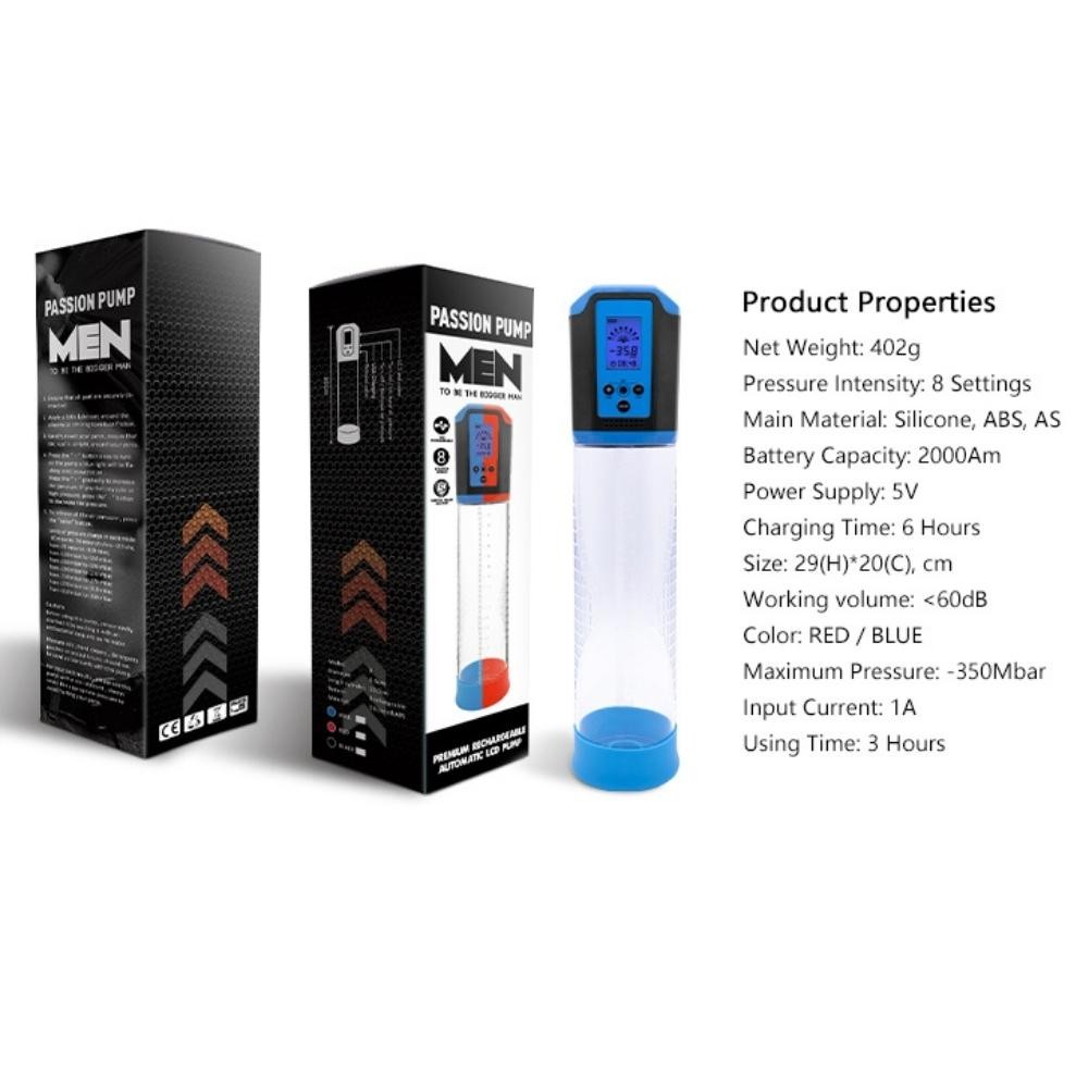Canwin Bigger Man Passion Pump 8 Speed Otomatik Penis Pompası