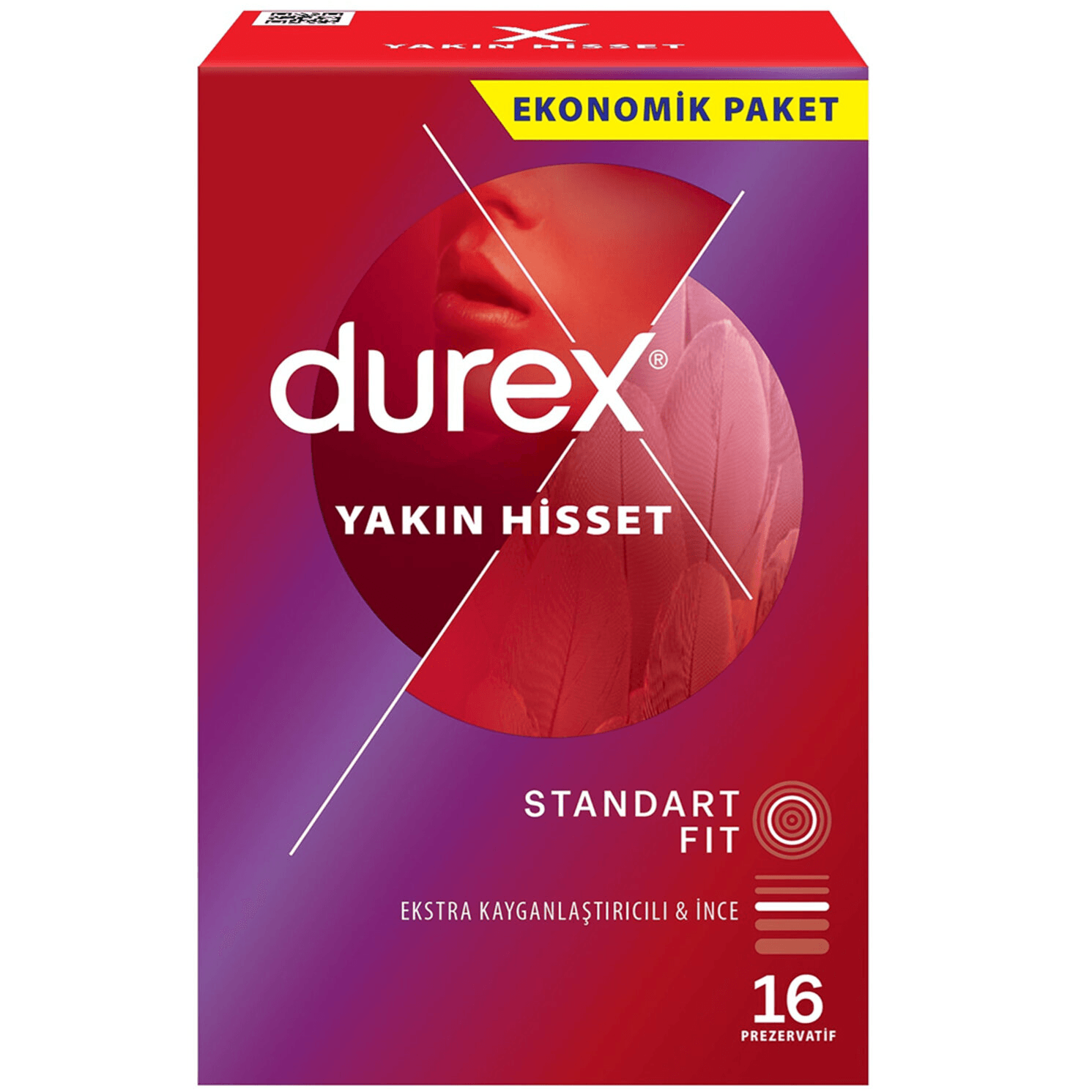 Durex Yakın Hisset Duyarlılık İçerikli 16'lı Prezervatif Kondom