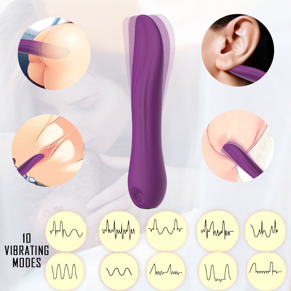 Erox Licking Vibration Purple 10 Mod Darbeli Dil Vibratör