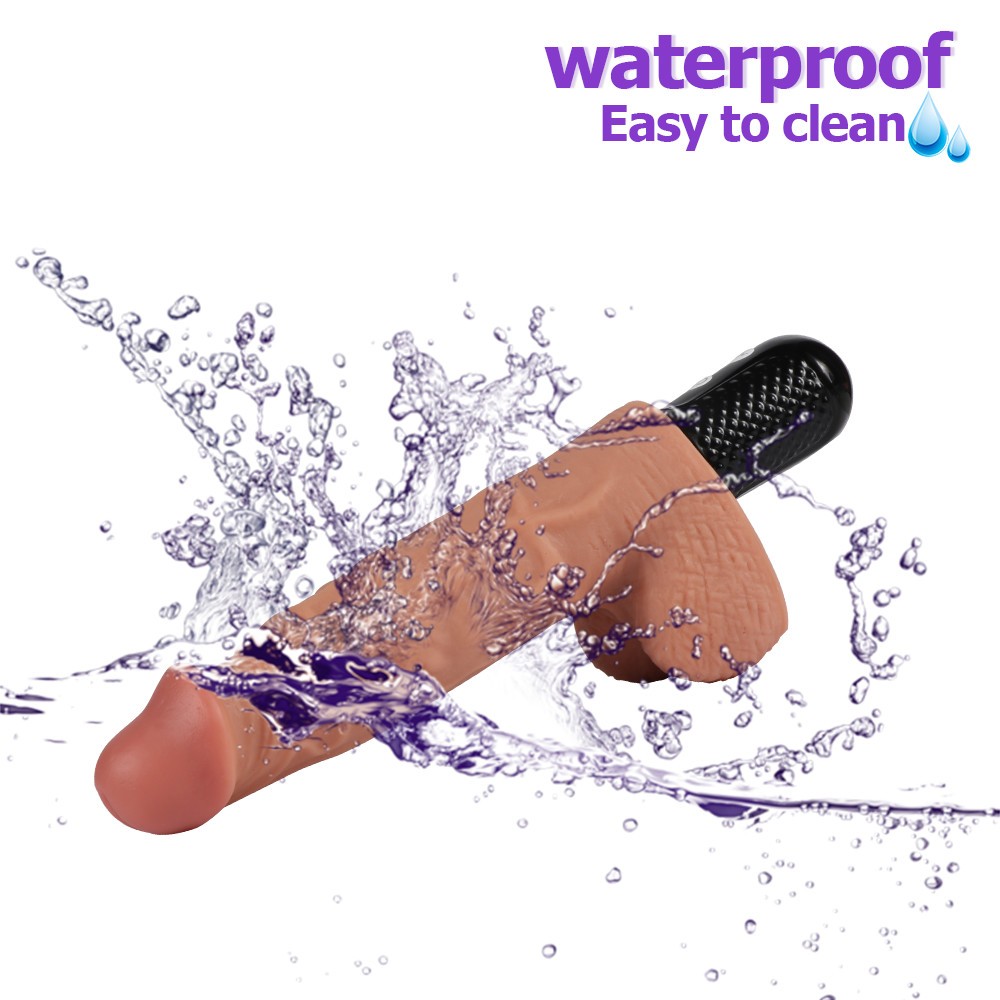 Dildo Series Hans 10 Mod Çift Katmanlı Realistik Vibratör