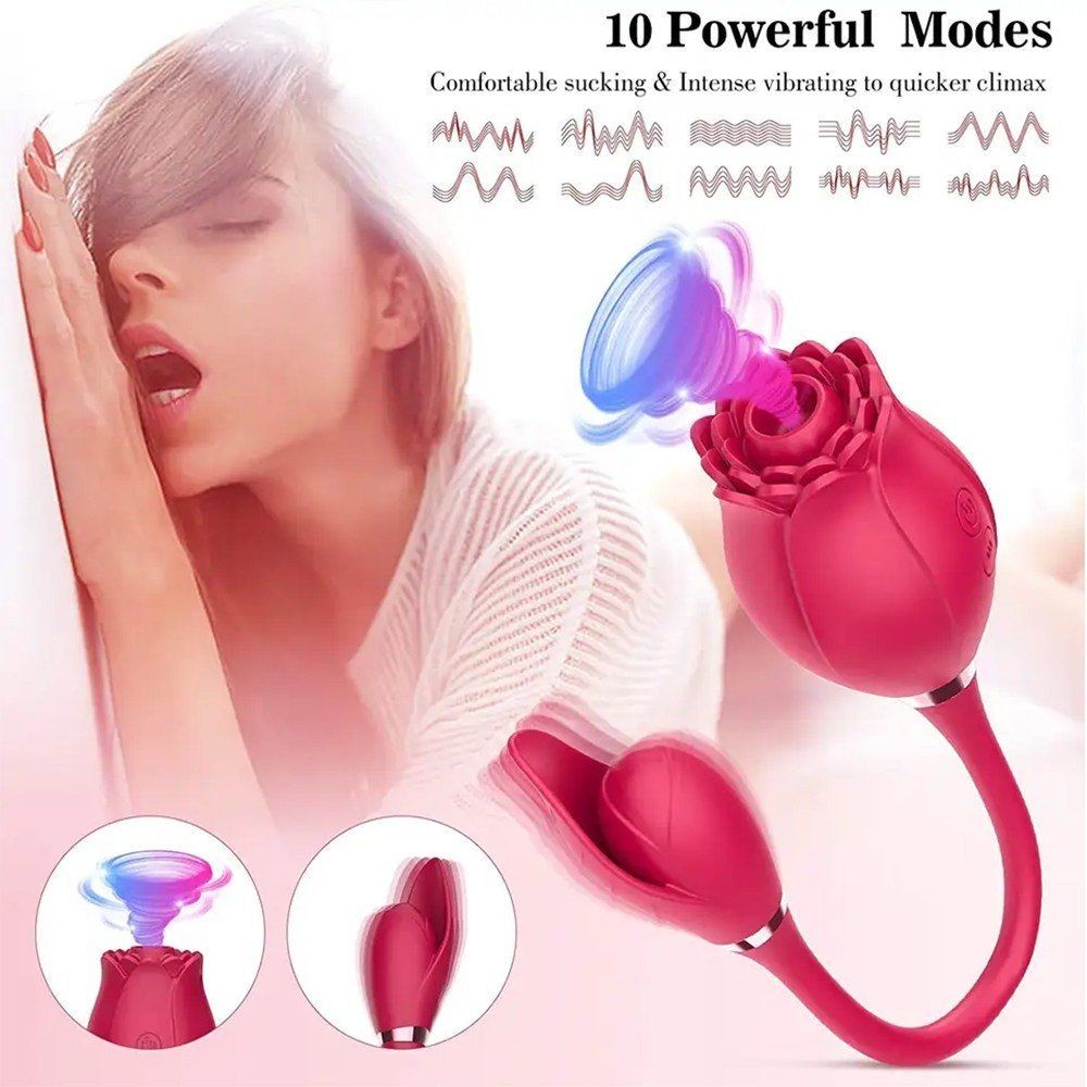 Erox Rose Klitoral Emiş Güçlü Gül Vibratör