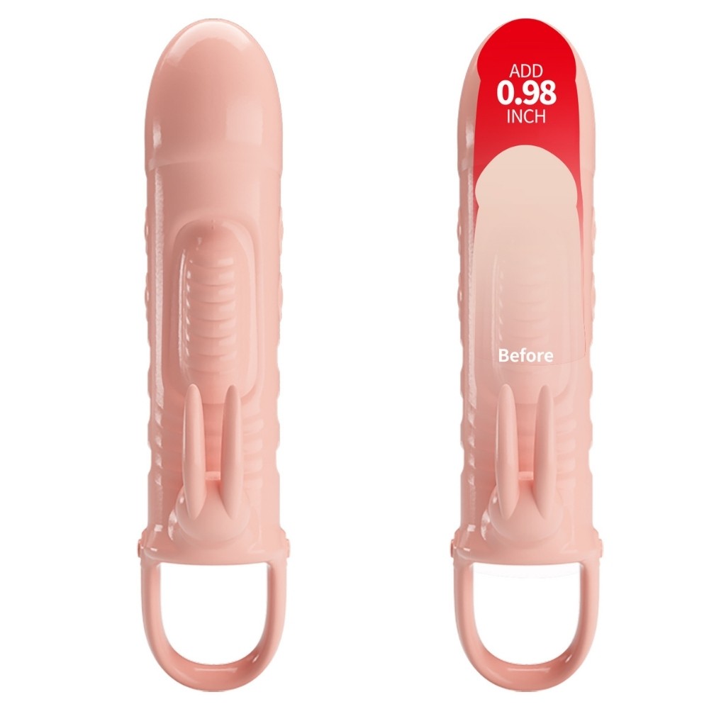 Pretty Love Sloane Penis Sleeve Klitoris Uyarıcılı Titreşimli Penis Kılıfı